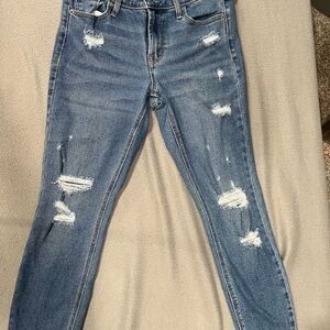 Old Navy Light Wash Distressed Skinny Jeans